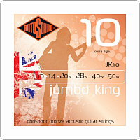 ROTOSOUND JK10 STRINGS PHOSPHOR BRONZE струны для акустической гитары, покрытие - фосфорированная бронза, 10-50