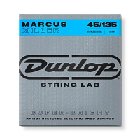 Dunlop DBMMS45125 Marcus Miller струны для 5-струнной бас-гитары, сталь, 45-125