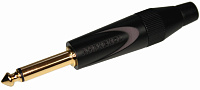 Amphenol TM2PB-AU кабельный разъем моно джек 6.3 мм, металл, цвет черный, позолоченные контакты