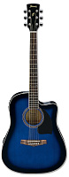 IBANEZ PF15ECE-TBS электроакустическая гитара, цвет синий