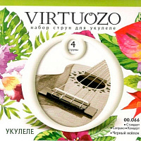 VIRTUOZO 00066 UKULELE Комплект из 4-х струн для укулеле концерт, нейлон, цвет черный
