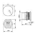 ROXTONE RAD24-C6 Панельный разъем RJ45 CAT6 круглый