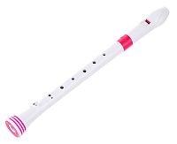 NUVO Recorder White/Pink блокфлейта сопрано, строй С, немецкая система, материал АБС пластик, цвет белый/розовый, чехол в комплекте