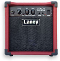 Laney LX10 RED гитарный комбо 10 Вт, динамик 5", одноканальный с 2-полосным эквалайзером и дисторшном, CD/MP3 вход, выход на наушники, размеры 314х289х176 мм, вес 3,2 кг, цвет красный