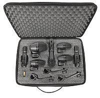 SHURE PGADRUMKIT7 набор микрофонов для ударных, включает в себя: PGA52 х 1, PGA56 х 3, PGA57 х 1, PGA81 х 2, держатели, кабели