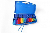 ALINA AM25Color Металлофон хроматический, 25 разноцветных нот, в пластиковом голубом кейсе