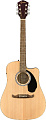 FENDER FA-125CE Natural электроакустическая гитара, цвет натуральный