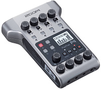 Zoom P4 аудиорекордер для подкастов, 4 микрофонных входа, 4 выхода для наушников, фантомное питание, подключение к телефону, WAV 44,1 кГц/16-бит