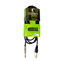 NordFolk NMC211/10M кабель XLR "папа" - джек стерео 6.3 мм, длина10 м