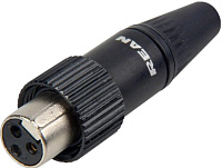 Neutrik RT3FCT-B кабельный разъем mini XLR female 3 контакта, винтовой замок