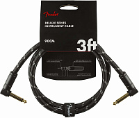 FENDER DELUXE 3' INST CABLE BTD инструментальный кабель, черный твид, 3'