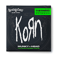 Dunlop KRHCN1065-7 Korn струны для 7-струнной электрогитары, никель, Heavy Core, 10-65