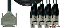 Cordial CFD 3 DFT цифровой кабель D-Sub/8xXLR female, 3,0 м, черный