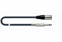 QUIK LOK MX779-5 готовый микрофонный кабель, 5 метров, разъемы XLR/M - Mono Jack 1/4, цвет черный