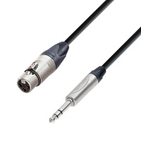 Adam Hall K5 BFV 0500 микрофонный кабель XLR(F)-Jack stereo, с разъёмами Neutrik, 5 м
