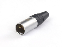AuraSonics X3M-G кабельный 3-контактный разъем XLR male, позолоченные контакты, хром
