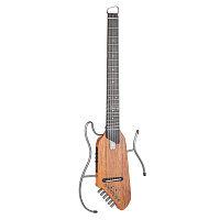 DONNER HUSH-1 Mahogany электроакустическая сайлент гитара, цвет натуральный 