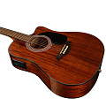 ROCKDALE Aurora D6 C E ALL-MAH Gloss электроакустическая гитара, дредноут с вырезом, корпус из махагони, цвет натуральный, глянцевое покрытие