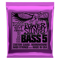 Ernie Ball 2821 струны для 5-струнной бас-гитары Nickel Wound Bass Power Slinky 5 (50-70-85-105-135)