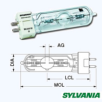 Sylvania BA250 SE D(MSD250) лампа газоразрядная, 250W, цоколь GY9,5, ресурс 3500ч., цветовая температура 5800K