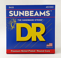 DR NLR-40 струны для 4-струнной бас-гитары, калибр 40-100, серия SUNBEAM™, обмотка никелированная сталь, покрытия нет