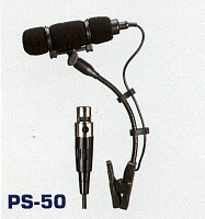 Pasgao PS50 инструментальный конденсаторный микрофон "гусиная шея" на прищепке, кардиоида