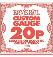 ERNIE BALL 1020 Plain Steel .020  Струна одиночная для акустической и электрогитары Эрни Болл