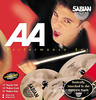 SABIAN AA PERFORMANCE SET комплект тарелок (14'' Hats, 16'' Crash, 20'' Ride), без чехла/кейса