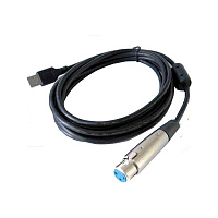 Invotone UC104  A/D аудиоконвертер с кабелем и разъёмами XLR 3pin (мама) и  USB, длина 4 метра