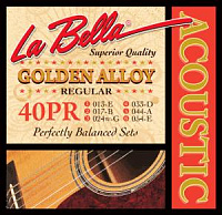 LA BELLA 40PR - струны для акустической гитары - Regular (013-017-024-033-044-054), обмотка бронза