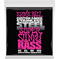 ERNIE BALL 2844  струны для бас-гитары Stainless Steel Bass Super Slinky (45-100)