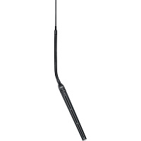 SHURE MX202B/MS суперкардиоидный миниатюрный театрально-хоровой микрофон мини-пушка (черный) на гибком держателе (10 см), со шнуром 9 м