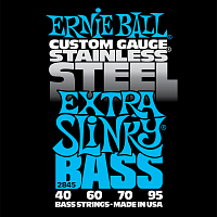 Ernie Ball 2845 струны для бас-гитары Stainless Steel Bass Extra Slinky (40-60-70-95)