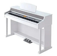 MEDELI DP388-GW  пианино цифровое, молоточковая механика, полифония 128 голосов, 500 тембров, 3 педали, стойка, цвет белый глянцевый
