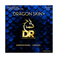 DR DA8-12 струны для акустической гитары, калибр 12-54, серия DRAGON SKIN+™