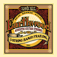 Ernie Ball 2061 струны для 5-струнного банджо Earthwood 80/20 Bronze Frailing (10-13-15-24w-10)