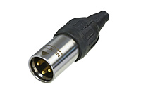 Neutrik NC3MX-TOP кабельный разъем XLR male, для использования вне помещений, IP65, золоченые контакты
