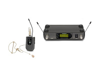 Samson AIRLINE SYNTH -E SE10T радиомикрофонная система (300 каналов): приёмник AR300, поясной передатчик AL300, головной микрофон SE10T (бежевый), рэковое крепление, диапазон частот 863,125-864,875 МГц