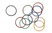 ROXTONE IML-CRSP Набор из 10 разноцветных колец для POWERCON, SPEAKON-разъемов. Цвета: синий, серый, коричневый, красный, зеленый, фиолетовый, оранжевый, черный и два желтых