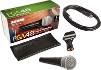SHURE PGA48-QTR-E кардиоидный вокальный микрофон c выключателем, с кабелем XLR -1/4'