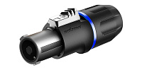 ROXTONE RS4FP-HD-Blue Разъем кабельный типа speakon, сверхпрочный, с металлическим основанием, 4-контактный, "female", контакты: никелированная латунь. Цвет: черно-синий