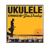 DUNLOP DUQ301 Ukulele Soprano Pro струны для укулеле, 22-32-34-24, прозрачный нейлон