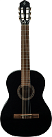 FLIGHT C-120 BK 4/4  классическая гитара 4/4, верхняя дека ель, корпус сапеле, цвет черный