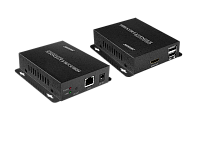 AVCLINK HT-120U KVM комплект: передатчик и приемник HDMI по витой паре. Вход/выход передатчика: 1 х HDMI, 1 x USB/1 х RJ45. Вход/выход приемника: 1 x RJ45/1 x HDMI. Максимальное разрешение 1080p @ 60 Гц. Максимальное расстояние 120 м