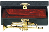 GEWA Miniature Instrument Trumpet Сувенир труба латунь 15 см с футляром