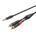 ROXTONE PACC150/10 аудиокабель джек стерео 3.5 мм - 2 RCA, длина 10 м