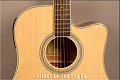 FLIGHT AD-200 CEQ NA  электроакустическая гитара с вырезом, цвет натурал, скос под правую руку