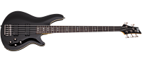 Schecter OMEN-5 BLK Бас-гитара пятиструнная, 2 звуконосителя, корпус липа, гриф клен/палисандр