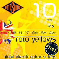 ROTOSOUND R10 STRINGS NICKEL REGULAR струны для электрогитары, никелевое покрытие, 10-46