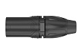 ROXTONE RX3M-BS Разъем XLR кабельный, "папа", 3-контактный, цвет черный, HQ